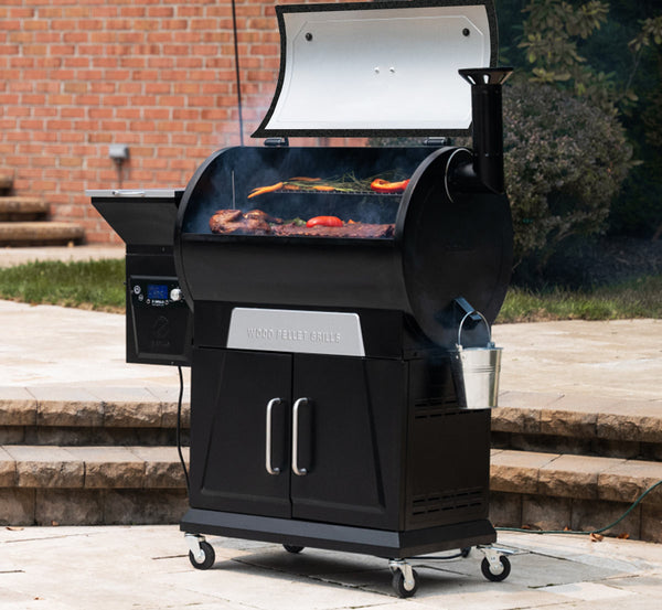 Z Grills 700DPro Wood Pellet Grill with Wireless Meat Probe Thermometer  Free, 700 sq in Outdoor Cooking BBQ Smoker, 8 in 1 Smart Barbecue Grill 