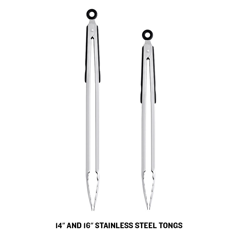 OXO Stainless-Steel Locking Kitchen Tongs - 16